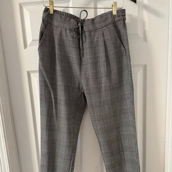 Vero Moda Black & White Plaid Checkered Ankle Trousers - Size M - Picture 1 of 4